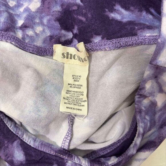 Women's Lavender & White Blended Leggings with Side Pockets by ShoActive - Picture 4 of 5